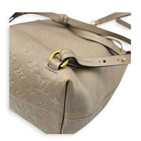Montsouris Backpack Beige in Monogram Empreinte Leather, Gold hardware