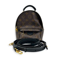 Palm Springs Backpack Mini Monogram in Monogram Coated Canvas, Gold hardware