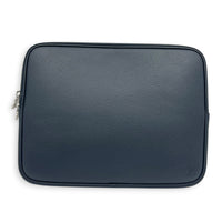 Porte-Document Messenger Noir in Taurillon Leather, Silver hardware
