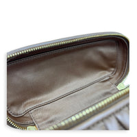Matelassé Vanity Bag Brown in Lambskin, Gold hardware
