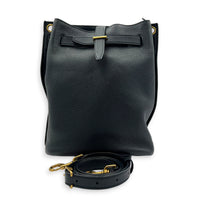 Boucle Bucket Bag Black in Calfskin, Gold hardware