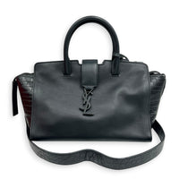 Downtown Top Handle Bag Black in Calfskin, Monochrome hardware