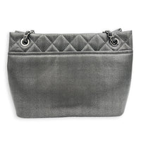 Timeless CC Tote Bag Silver in Caviar Leather, Silver hardware