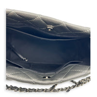 Timeless CC Tote Bag Silver in Caviar Leather, Silver hardware