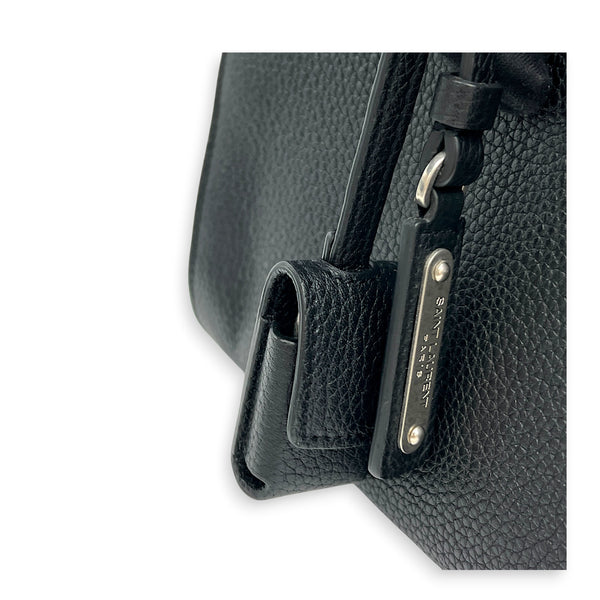 Sac de Jour Top Handle Bag Nano  Noir in Calfskin, Silver hardware