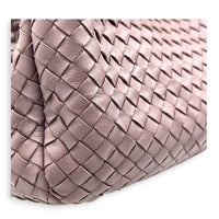 Campana Shoulder Bag Purple in Intrecciato Leather, Ruthenium hardware