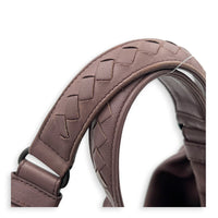 Campana Shoulder Bag Purple in Intrecciato Leather, Ruthenium hardware