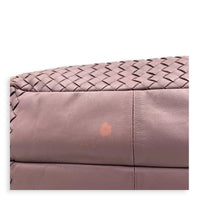 Campana Shoulder Bag Purple in Intrecciato Leather, Ruthenium hardware