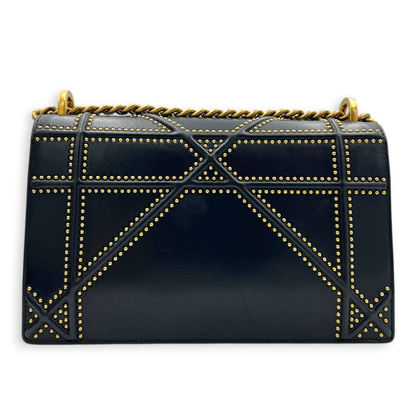 Diorama Shoulder Bag Black in Calfskin, Gold hardware