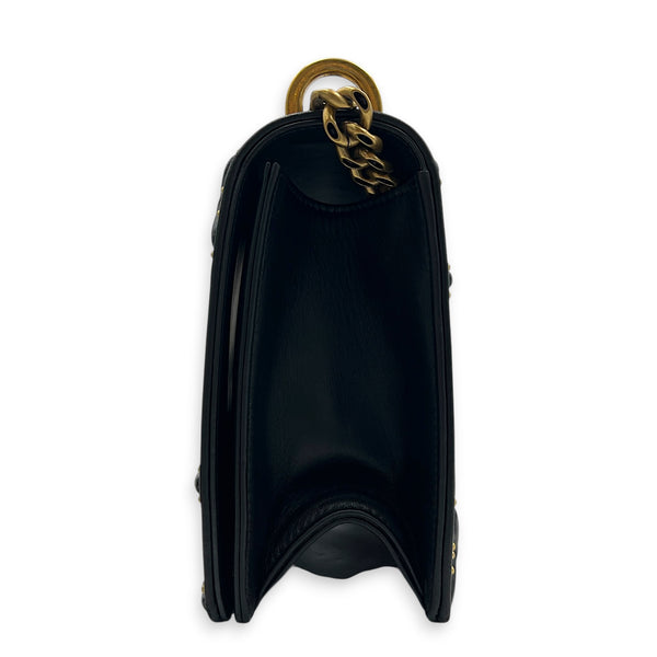 Diorama Shoulder Bag Black in Calfskin, Gold hardware