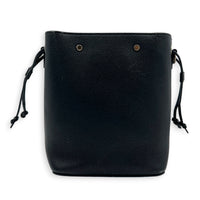 LockMe Bucket Bag Nano  Black in Taurillon Leather, Silver hardware