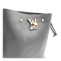 LockMe Bucket Bag Nano  Black in Taurillon Leather, Silver hardware