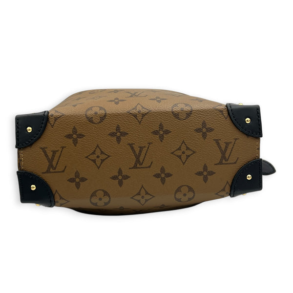 Noe Trunk Shoulder Bag PM Brown in Monogram Coated Canvas, Gold hardware