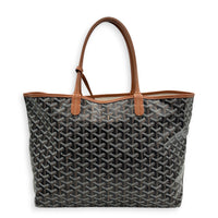 Saint Louis Tote Bag PM Brown in Coated Canvas, Silver hardware