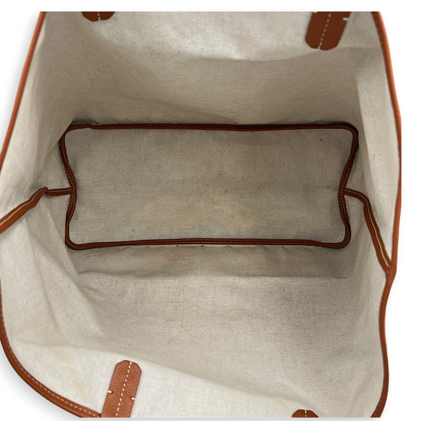 Saint Louis Tote Bag PM Brown in Coated Canvas, Silver hardware