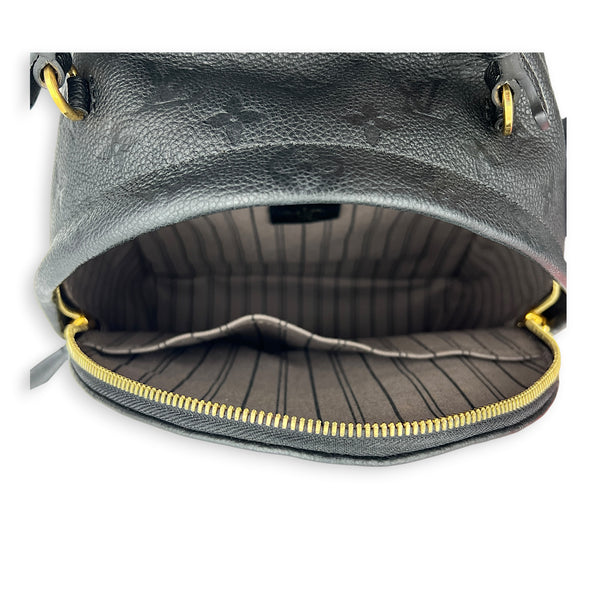 Sorbonne Black Backpack in Monogram Empreinte Leather, Gold hardware