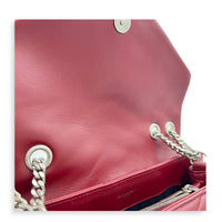 Loulou Shoulder Bag Medium Rouge Eros in Lambskin, Silver hardware