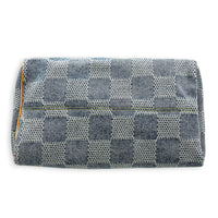 Speedy Bandouliere Top Handle Bag 40 Bleu Denim in Denim, Gold hardware