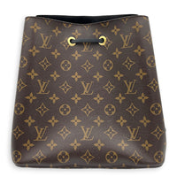 NeoNoe Bucket Bag MM Brown in Monogram Coated Canvas, Gold hardware