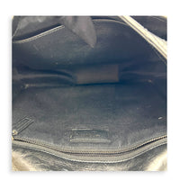 Niki Shoulder Bag Medium Black in Distressed Leather, Gunmetal hardware