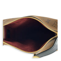 x Sun Yitian Side Trunk MM Brown Top Handle Bag in Monogram Coated Canvas, Gold hardware