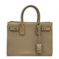 Sac de Jour Top Handle Bag Baby Beige in Calfskin, Gold hardware