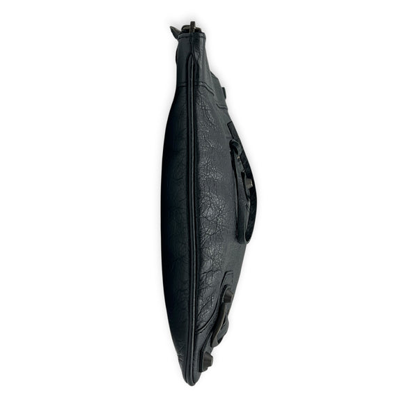 Classic Clutch Noir in Lambskin, Antique Brass hardware