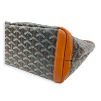 Artois Tote Bag PM Brown in Coated Canvas, Silver hardware
