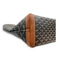 Artois Tote Bag PM Brown in Coated Canvas, Silver hardware