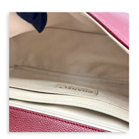 CC Timeless Flap Shoulder Bag Red in Caviar Leather, Silver hardware