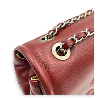 CC Timeless Flap Shoulder Bag Red in Caviar Leather, Silver hardware