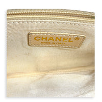 CC Crown Flap Blue Shoulder Bag in Calfskin, Gold hardware