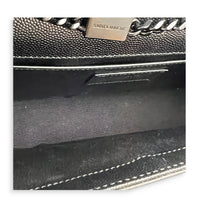 Kate Black Wallet On Chain in Calfskin, Monochrome hardware