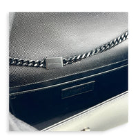 Kate Black Wallet On Chain in Calfskin, Monochrome hardware