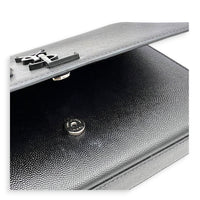 Kate Black Wallet On Chain in Calfskin, Monochrome hardware