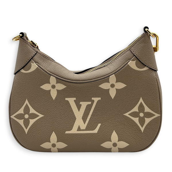 Bagatelle Shoulder Bag Tourterelle in Monogram Empreinte Leather, Gold hardware