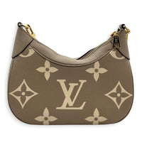 Bagatelle Shoulder Bag Tourterelle in Monogram Empreinte Leather, Gold hardware