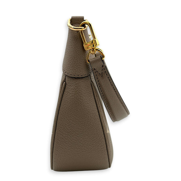 Bagatelle Shoulder Bag Tourterelle in Monogram Empreinte Leather, Gold hardware