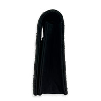 CC Studs Wallet On Chain Black in Calfskin, Silver hardware