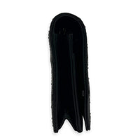 CC Studs Wallet On Chain Black in Calfskin, Silver hardware