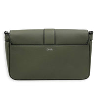 Hit The Road Messenger Green in Calfskin, Silver hardware