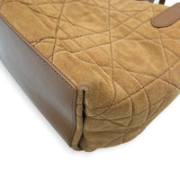 Toujours Tote Bag Vertical Brown in Suede Leather, Gold hardware