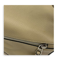 Puzzle Shoulder Bag Medium Beige in Calfskin, Silver hardware