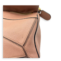 Puzzle Shoulder Bag Small Pink in Calfskin, Gold hardware
