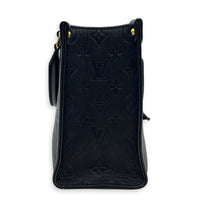 OnTheGo Top Handle Bag PM Black in Empreinte Leather