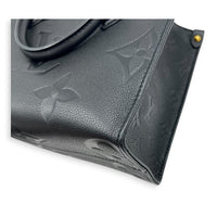 OnTheGo Top Handle Bag PM Black in Empreinte Leather
