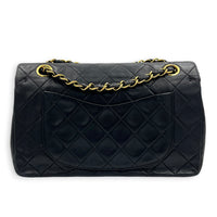 Classic Double Flap Shoulder Bag Small Vintage Brown in Lambskin, Gold hardware
