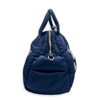 Re-Nylon Top Handle Bag Bluette in Re-Nylon, Silver hardware