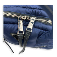 Re-Nylon Top Handle Bag Bluette in Re-Nylon, Silver hardware