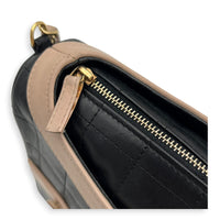 Mademoiselle Jacket Black Shoulder Bag in Calfskin, Gold hardware
